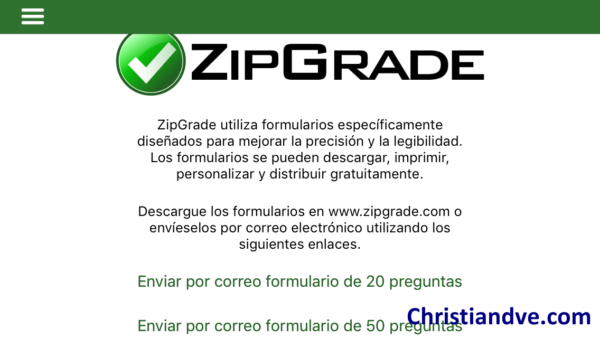 ZipGrade para corregir exámenes tipo test con el móvil