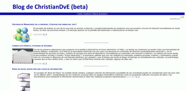 Blog de ChristianDvE en 2004