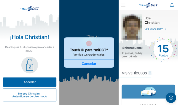 App de miDGT para tener el carnet de conducir en el móvil con validez legal en España